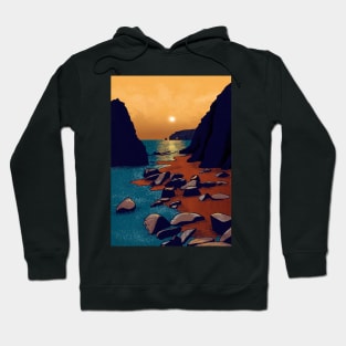 Dark and moody Irish beach scene Hoodie